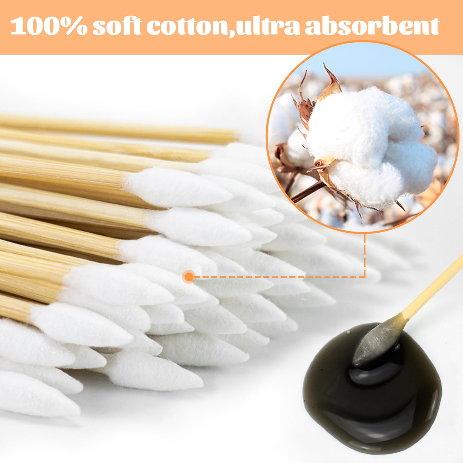 BODFPPC long cotton swabs for camera lenses and electronics