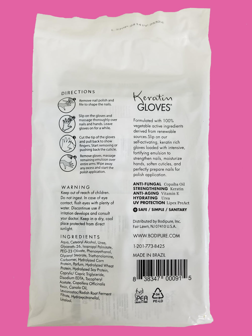 Bodipure diseño ecológico, material delgado respetuoso con el planeta.