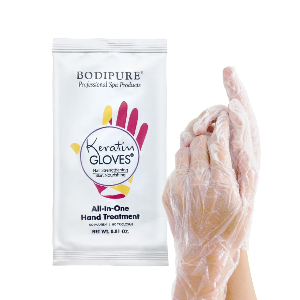 Bodipure empaque de 12 pares, guantes nutritivos para cuidado diario.