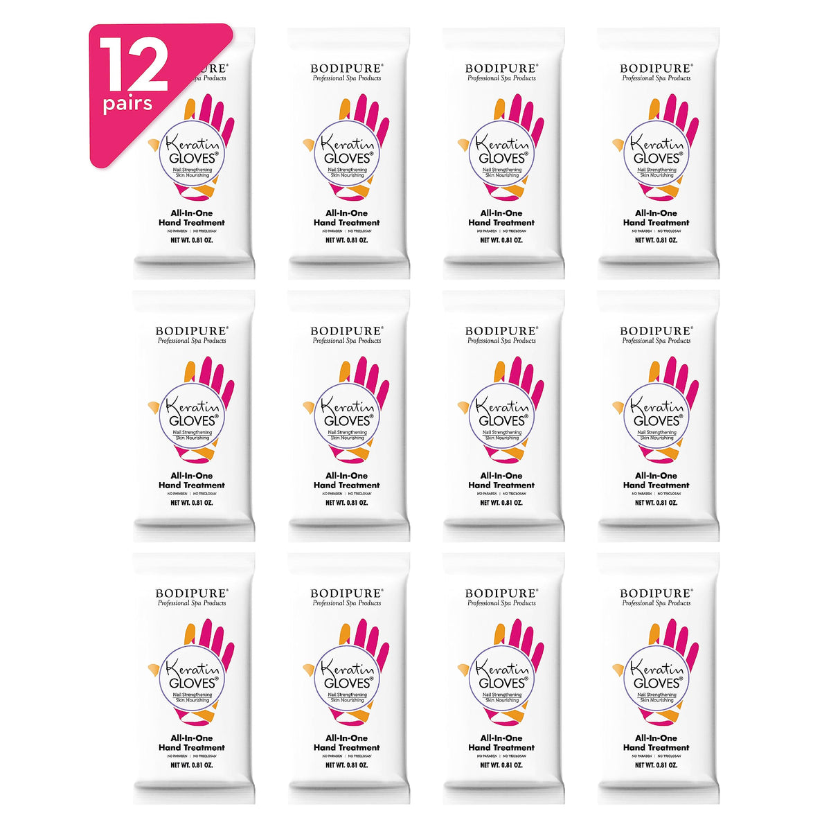 Bodipure mascarilla para manos, hidratación rápida y suavidad.