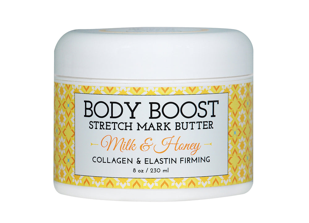 Body Boost Leche y Miel Balsamo envase cremoso para cuidado diario