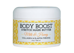 Body Boost Leche y Miel Balsamo envase cremoso para cuidado diario