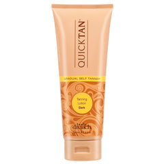 Body Drench Quick Tan crema bronceadora, empaque elegante para bronceado uniforme