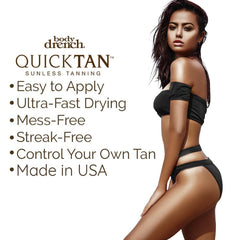 Body Drench QuickTan 360° nozzle enables even coverage.