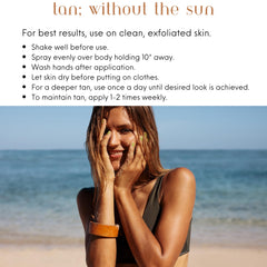 Body Drench Quicktan close-up highlights cocoa vanilla scent for pleasant application