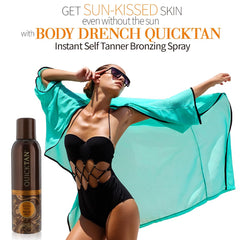 Body Drench QuickTan instant bronze dries fast and feels light.