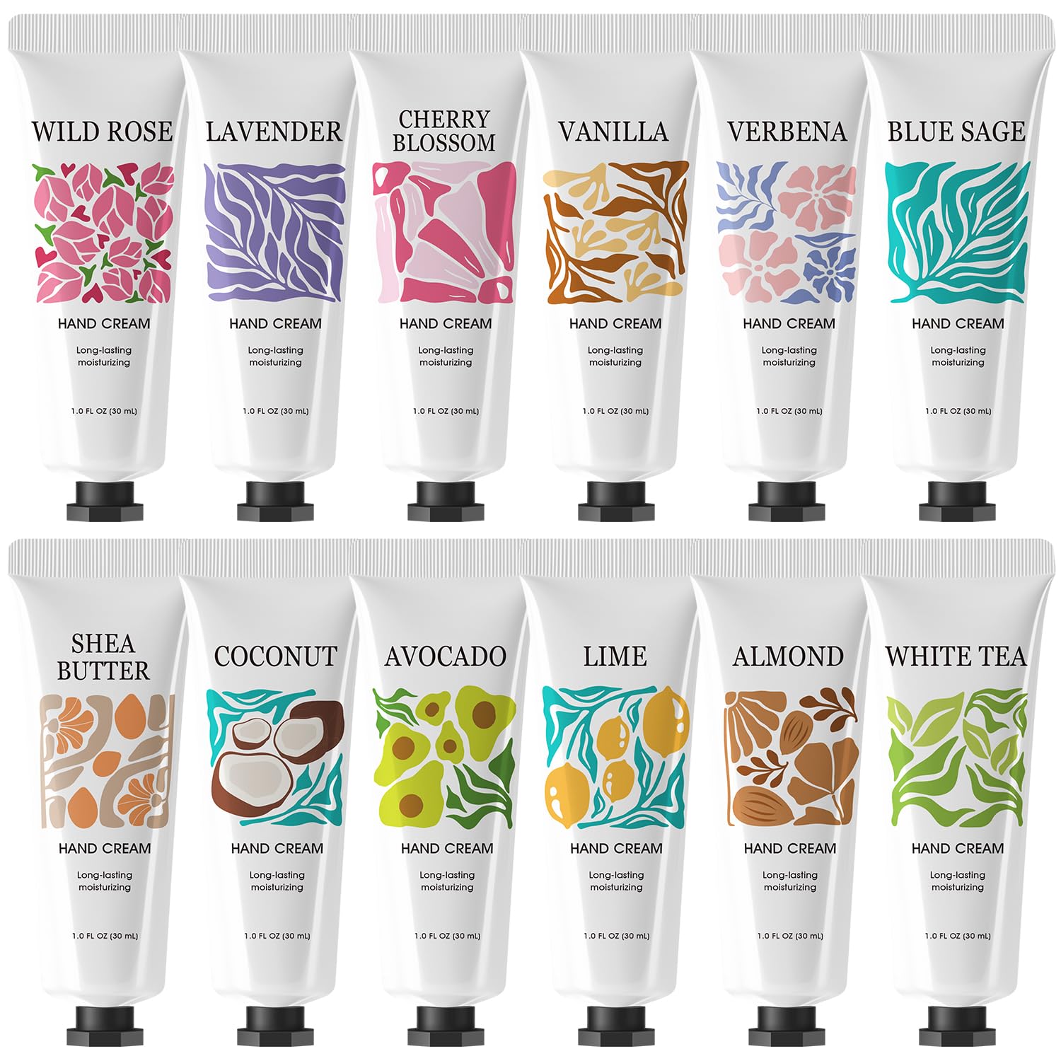 BODY & EARTH LOVE 12-pack hand cream set in packshot for versatile hand care.