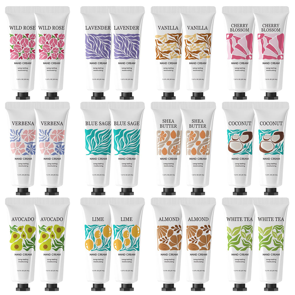 BODY & EARTH LOVE 24 cremas de manos con aromas, regalo práctico.