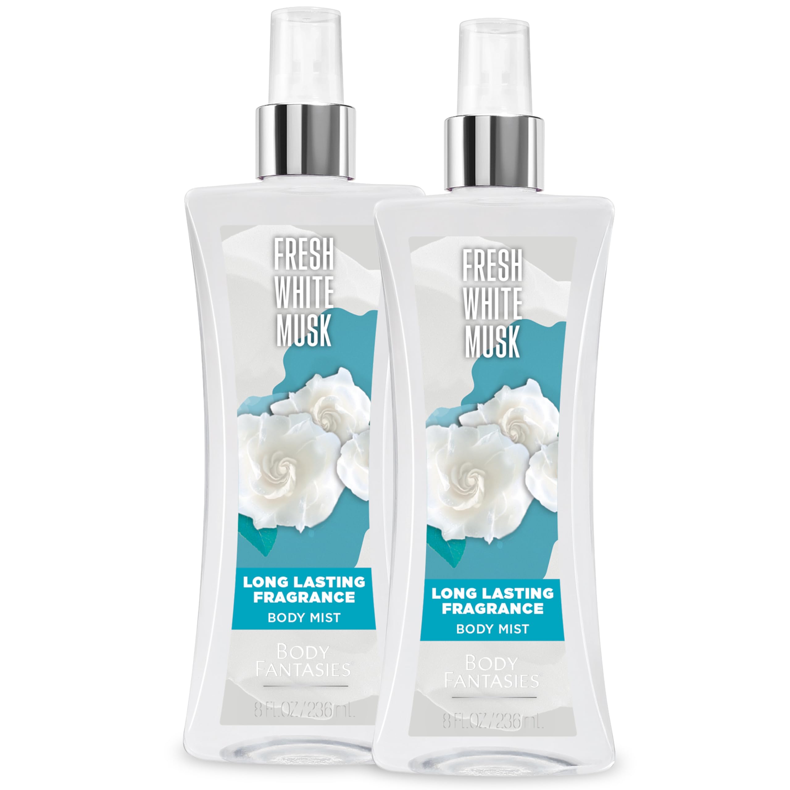 Body Fantasies Signature Fresh White Musk bottle with an easy-grip contour for daily use