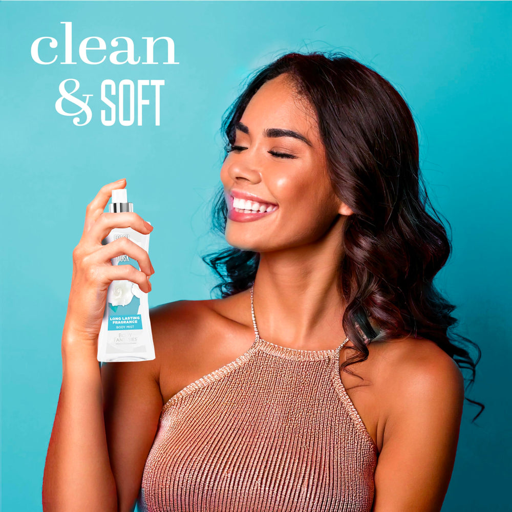 Body Fantasies Fresh White Musk label detail suggests premium scent