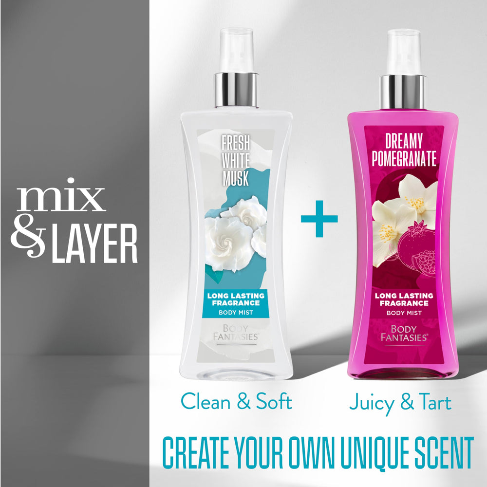 Body Fantasies Signature Fresh White Musk product shot highlights gift-ready presentation
