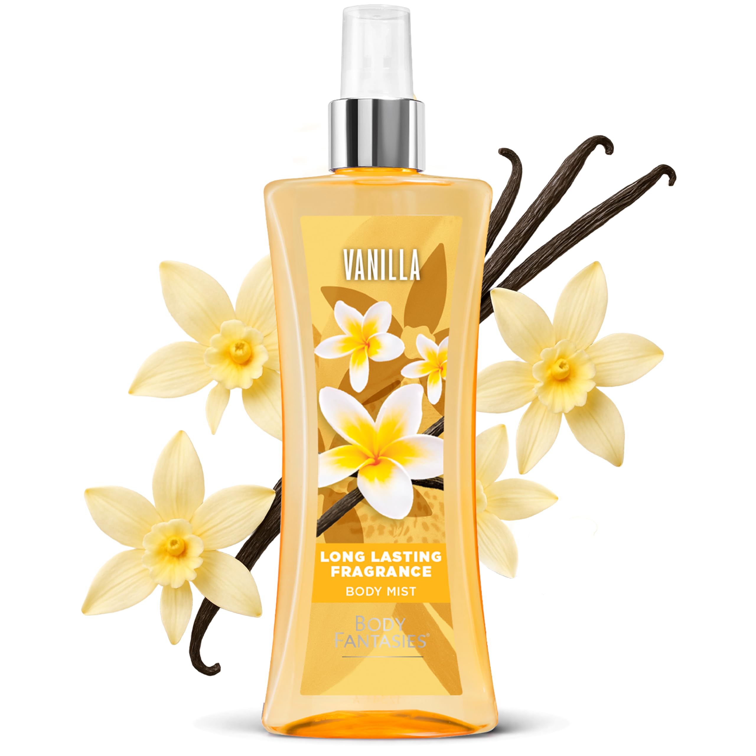 Body Fantasies Signature Vanilla 8oz packaging ideal for travel.