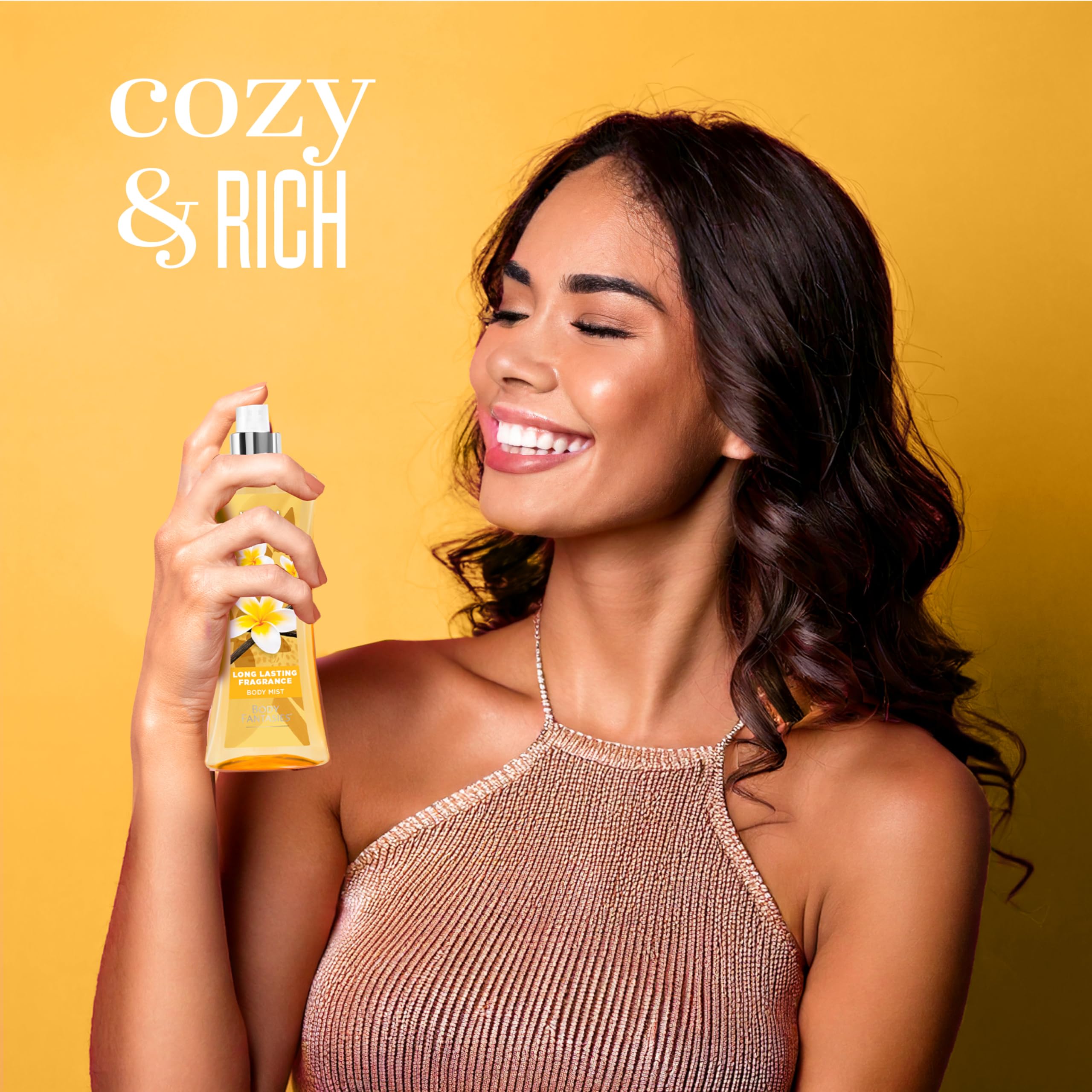 Body Fantasies Signature Vanilla profile shot showcasing fragrance notes.