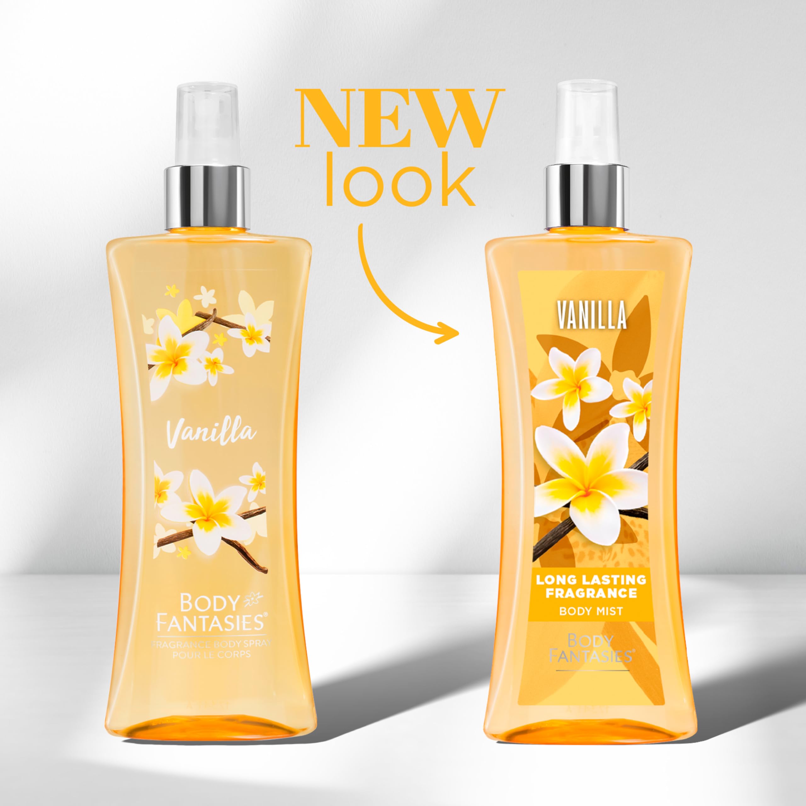 Body Fantasies Signature Vanilla pump close-up for easy spray.