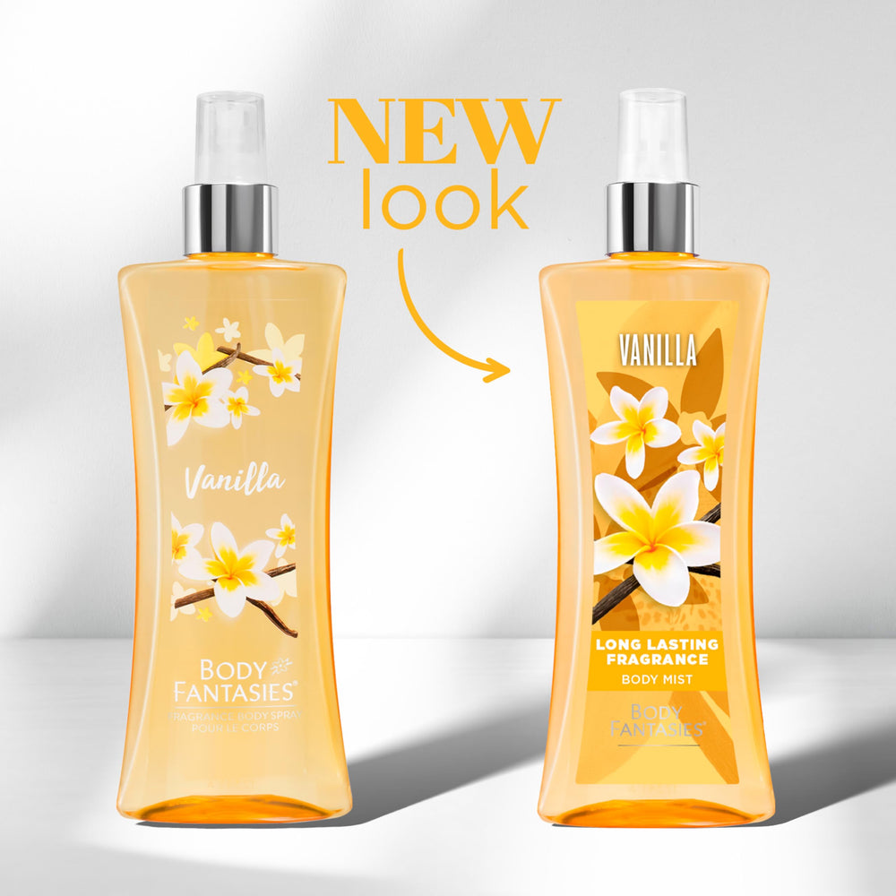 Body Fantasies Signature Vanilla pump close-up for easy spray.