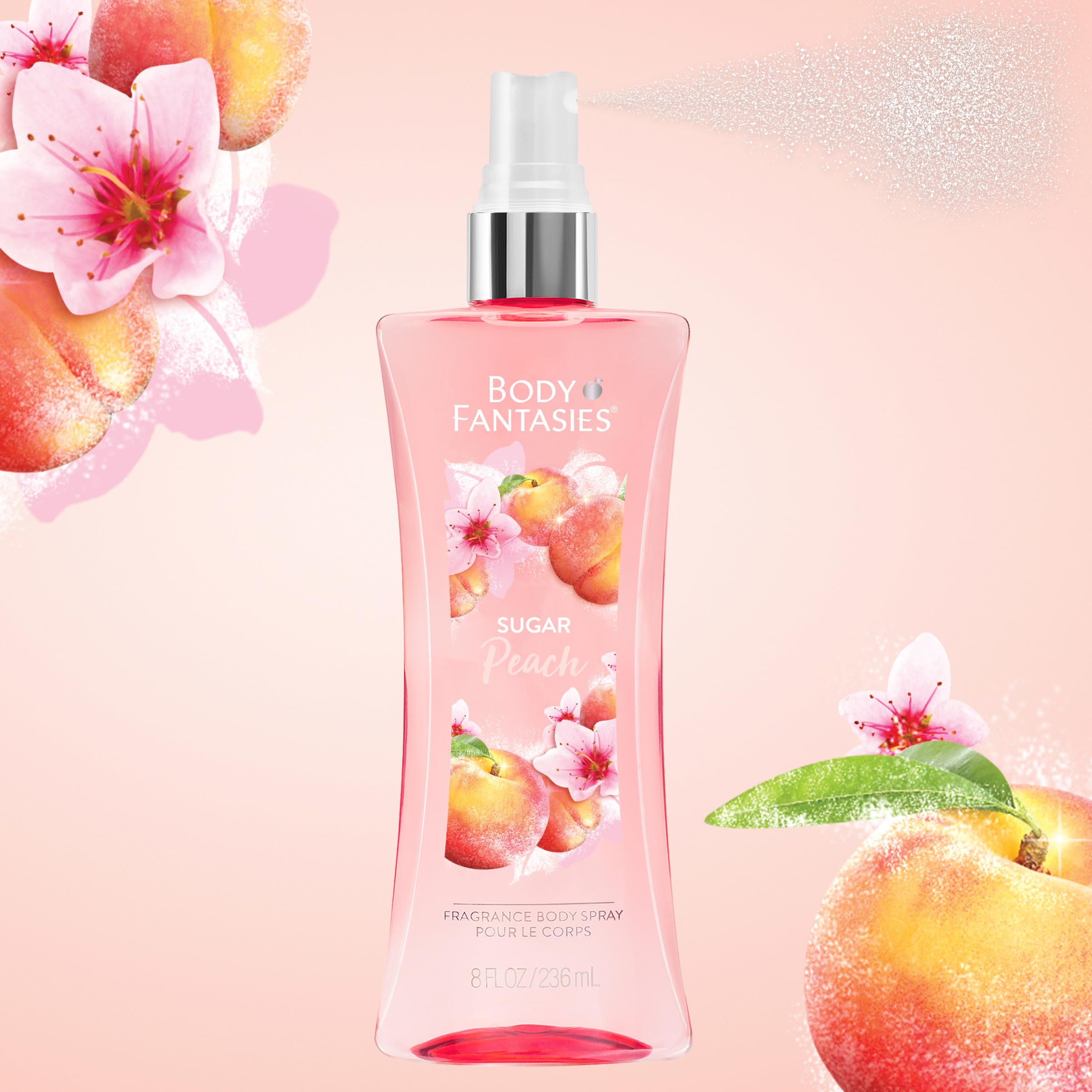 Body Fantasies Sugar Peach coconut and sugarcane accents tropical flair