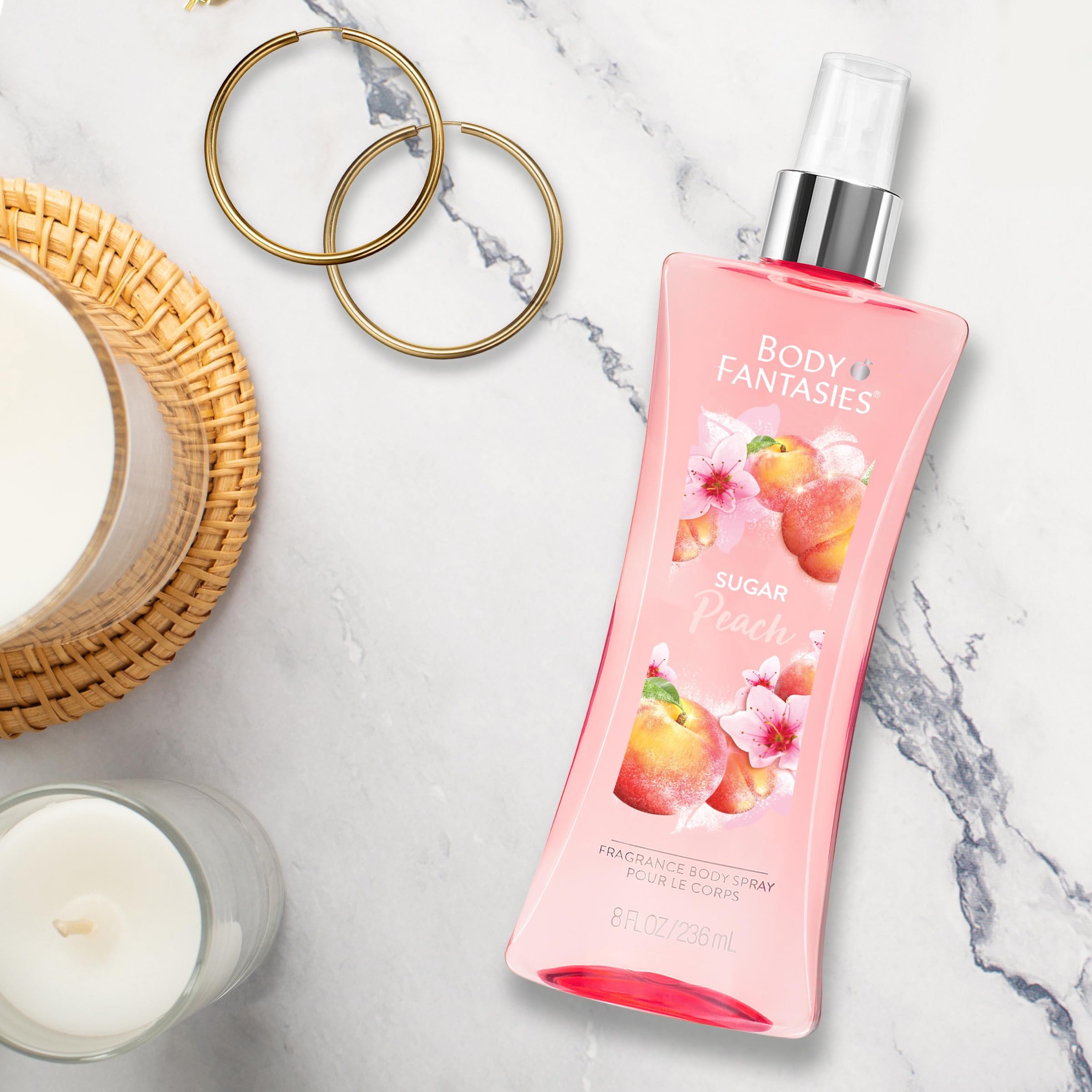 Body Fantasies Sugar Peach ideal for daily touch-ups