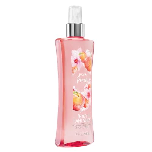 Body Fantasies Sugar Peach spray bottle ready for everyday wear