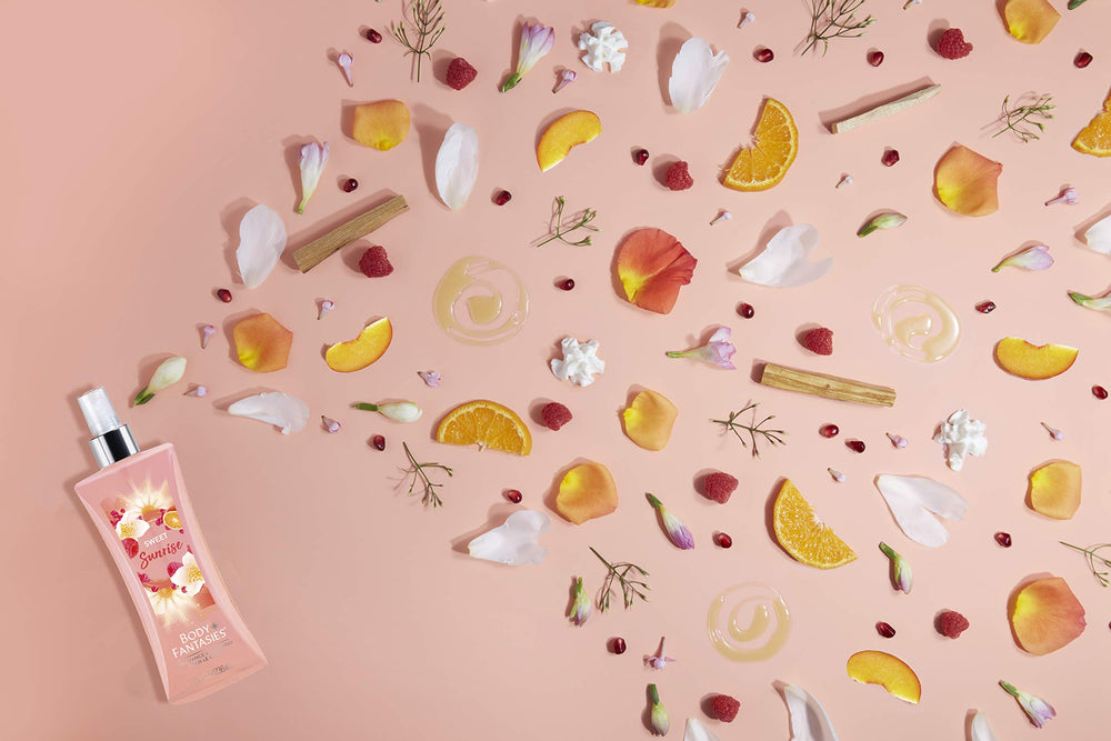 Body Fantasies Sweet Sunrise Dry-Down offers lasting impression
