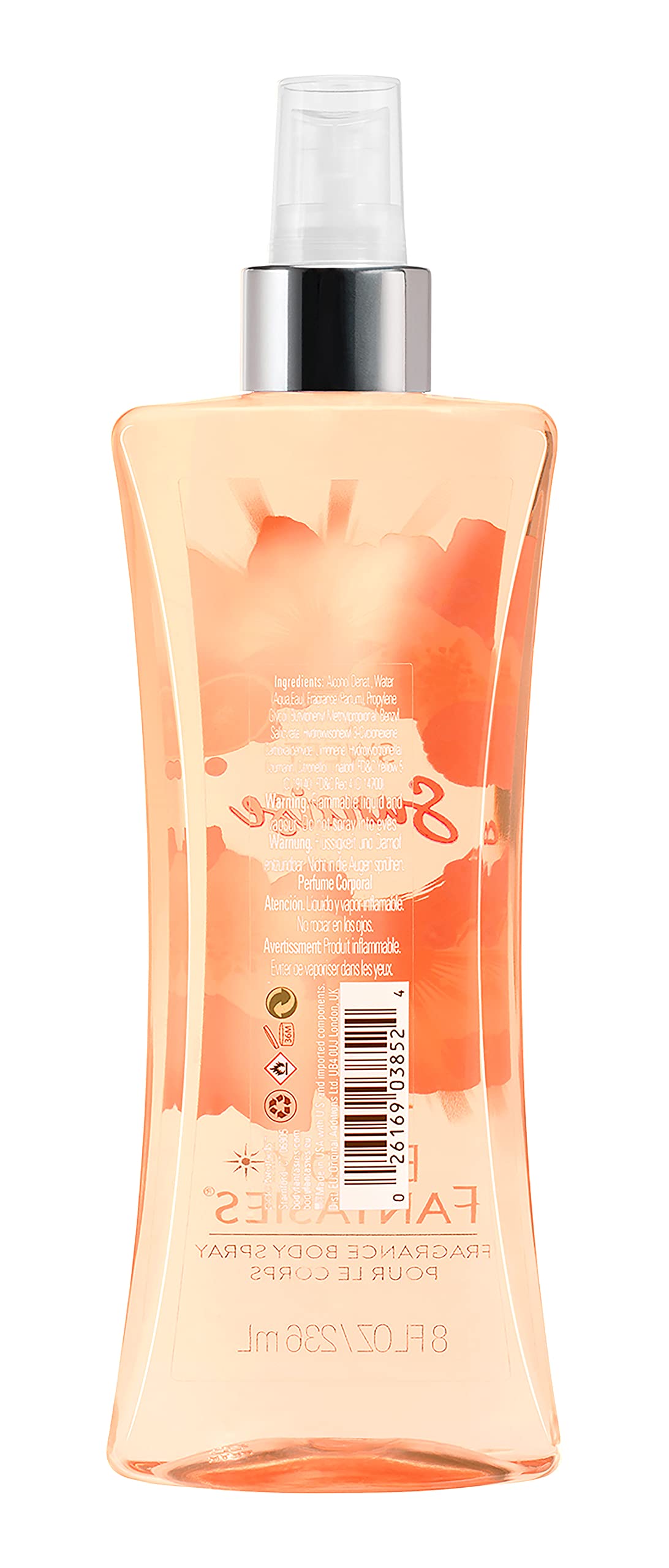 Body Fantasies Sweet Sunrise Spray Mist delivers light, refreshing scent