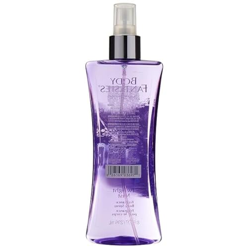 Body Fantasies Twilight Mist spray demonstrates easy application for daily confidence.