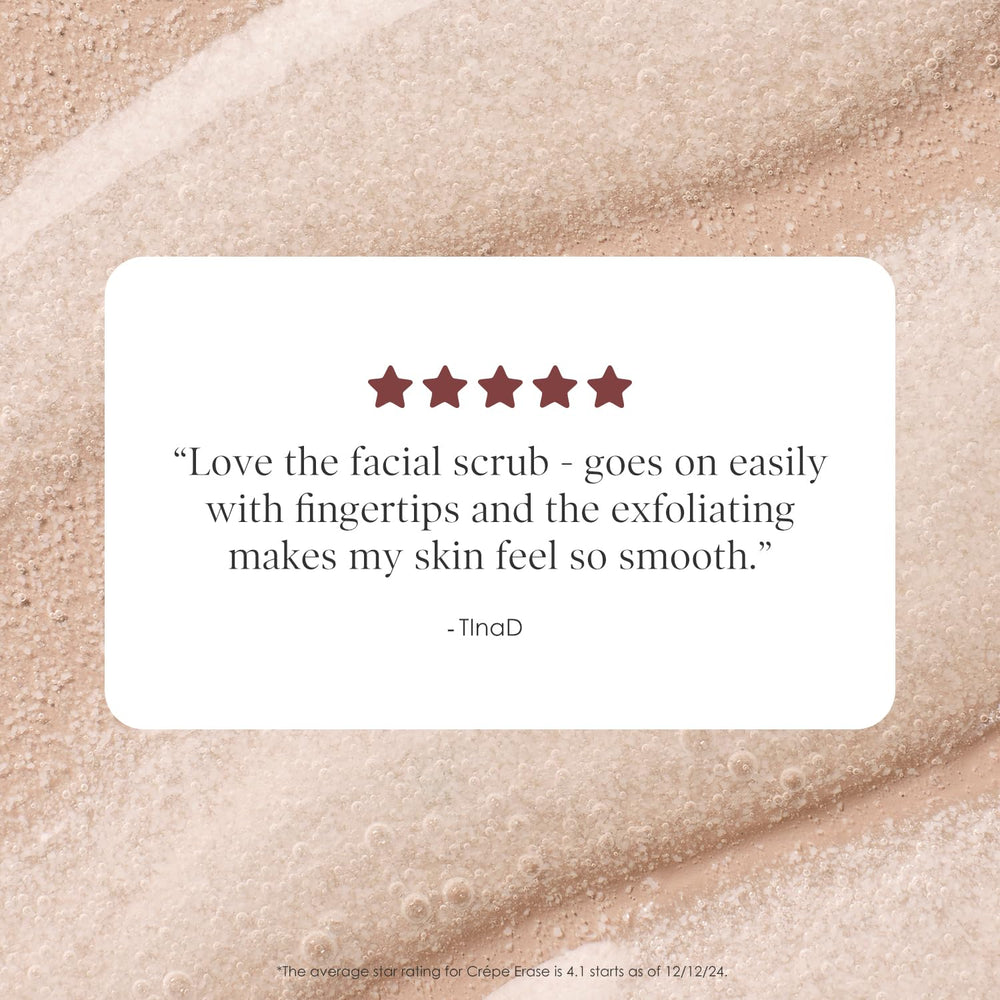 Crepe Erase Refining Facial Scrub with light citrus scent