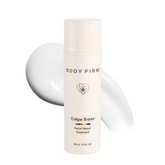 Body Firm Crepe Erase face repair treatment bottle pour for easy daily hydration.