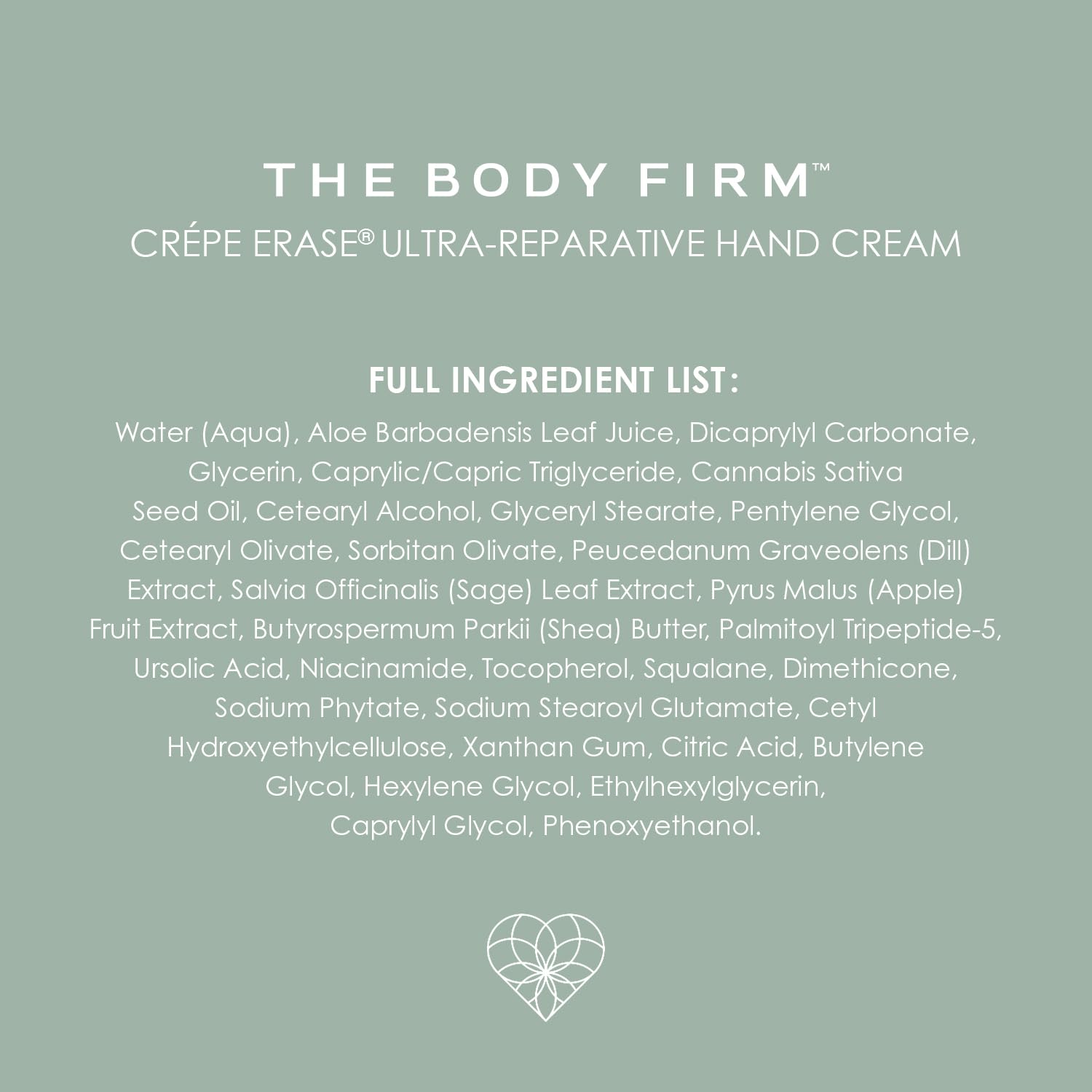 Body Firm Crepe Erase key ingredients Squalane and Shea provide hydration