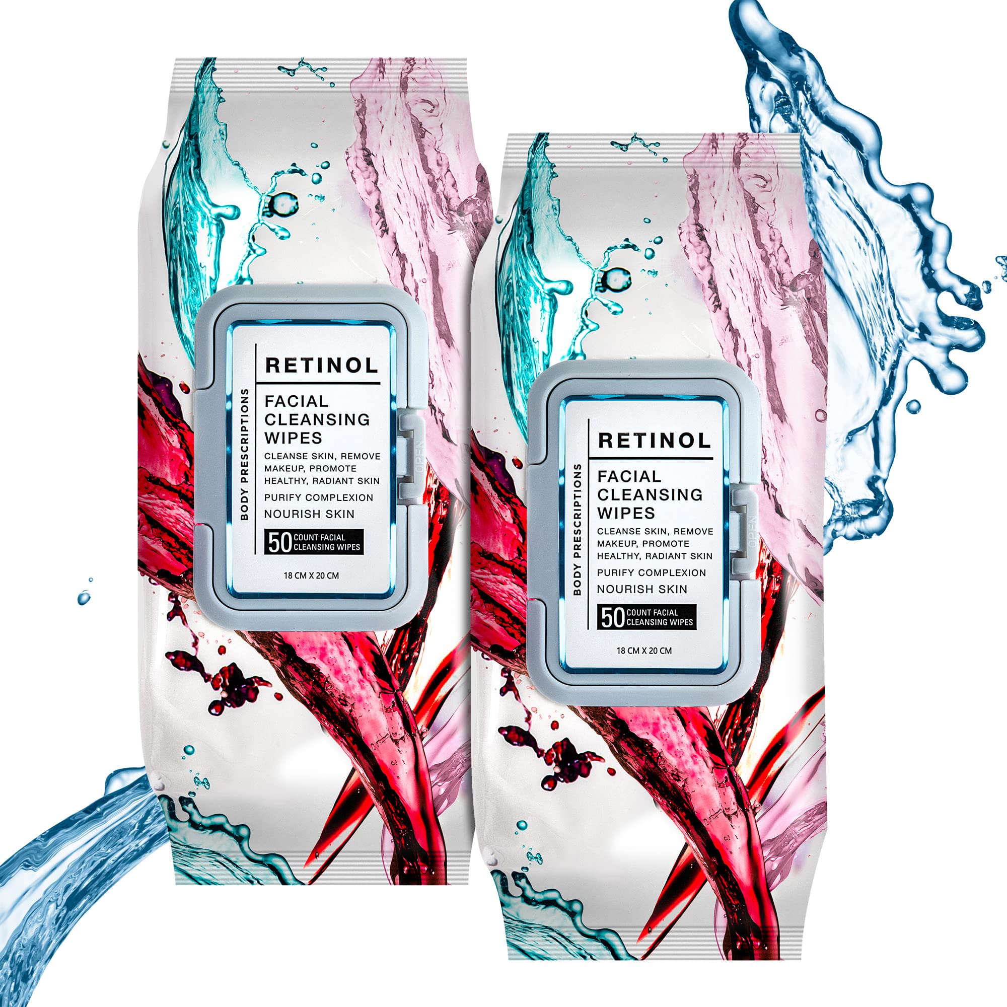 Body Prescriptions toallitas limpiadoras para maquillaje facial dejan la piel suave.