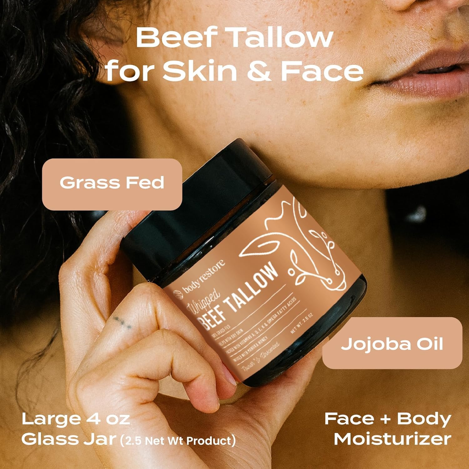 Body Restore Bálsamo: aplicación rápida en rostro y manos sin grasa.