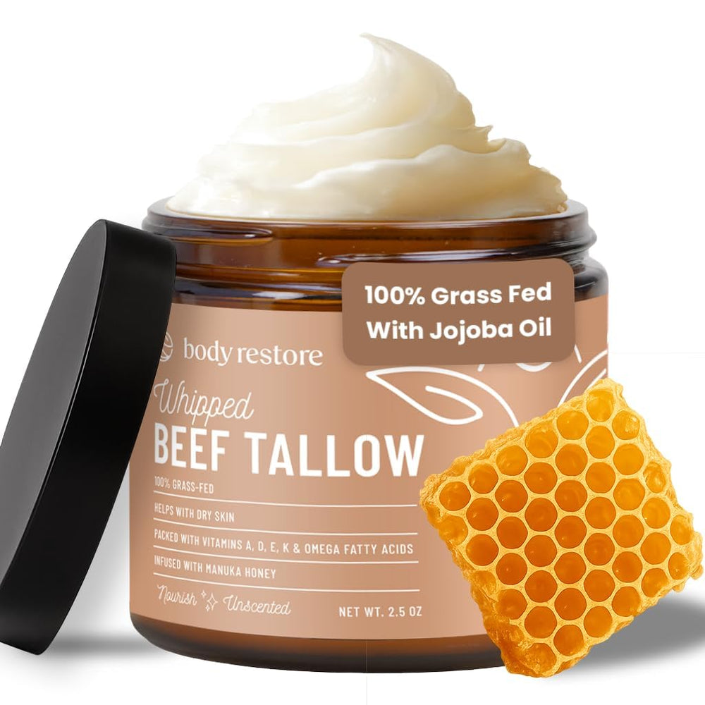 Body Restore Bálsamo tallow batido: textura ligera y absorción rápida para piel suave.