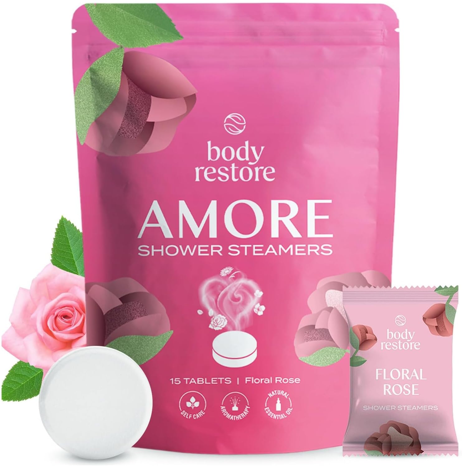 Body Restore bath bombs with rose scent in a 15-pack, luxe gifting option