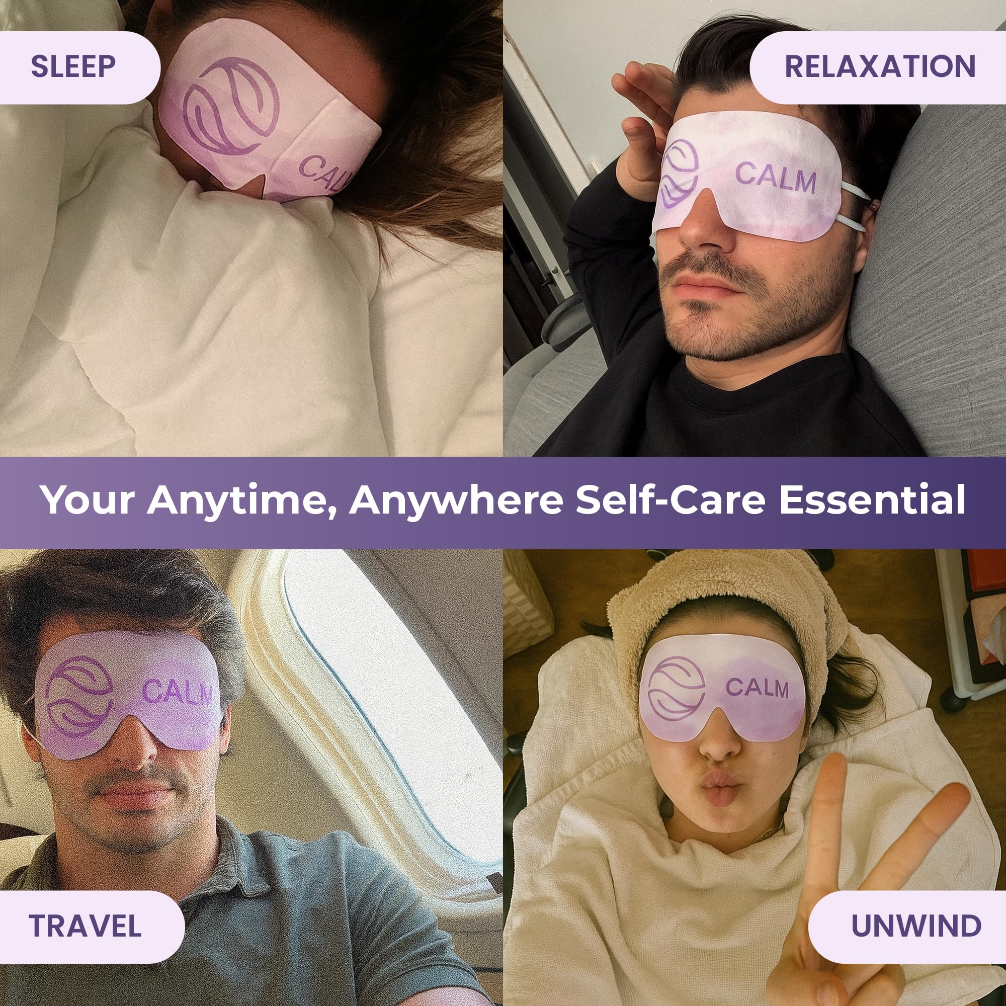 Body Restore compresas oculares jazmín autocalentables para descanso nocturno