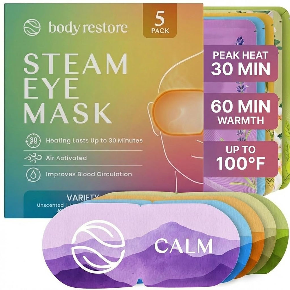 Body Restore compresas oculares autocalentables té verde para relajación de ojos