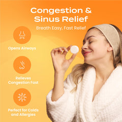 Body Restore citrus shower steamer 15-pack releasing uplifting aroma in shower.