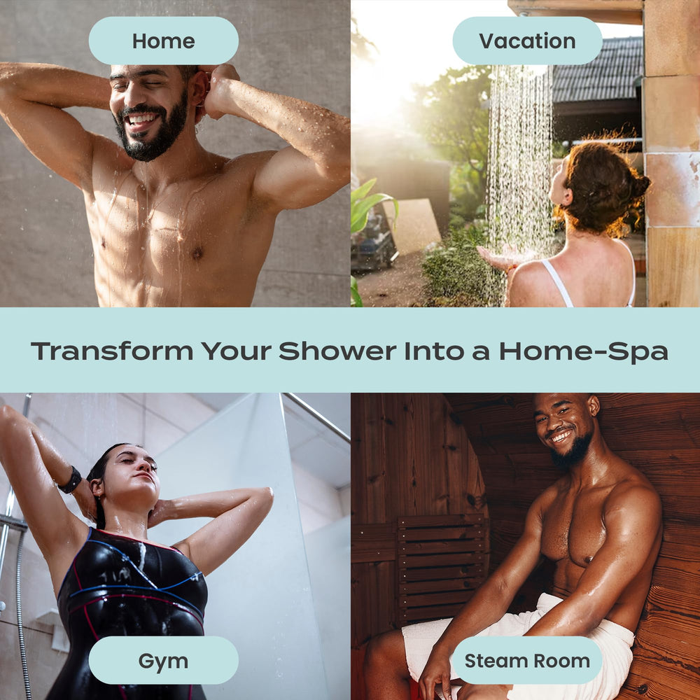 Body Restore relaxing shower scene evoking calm and self-care