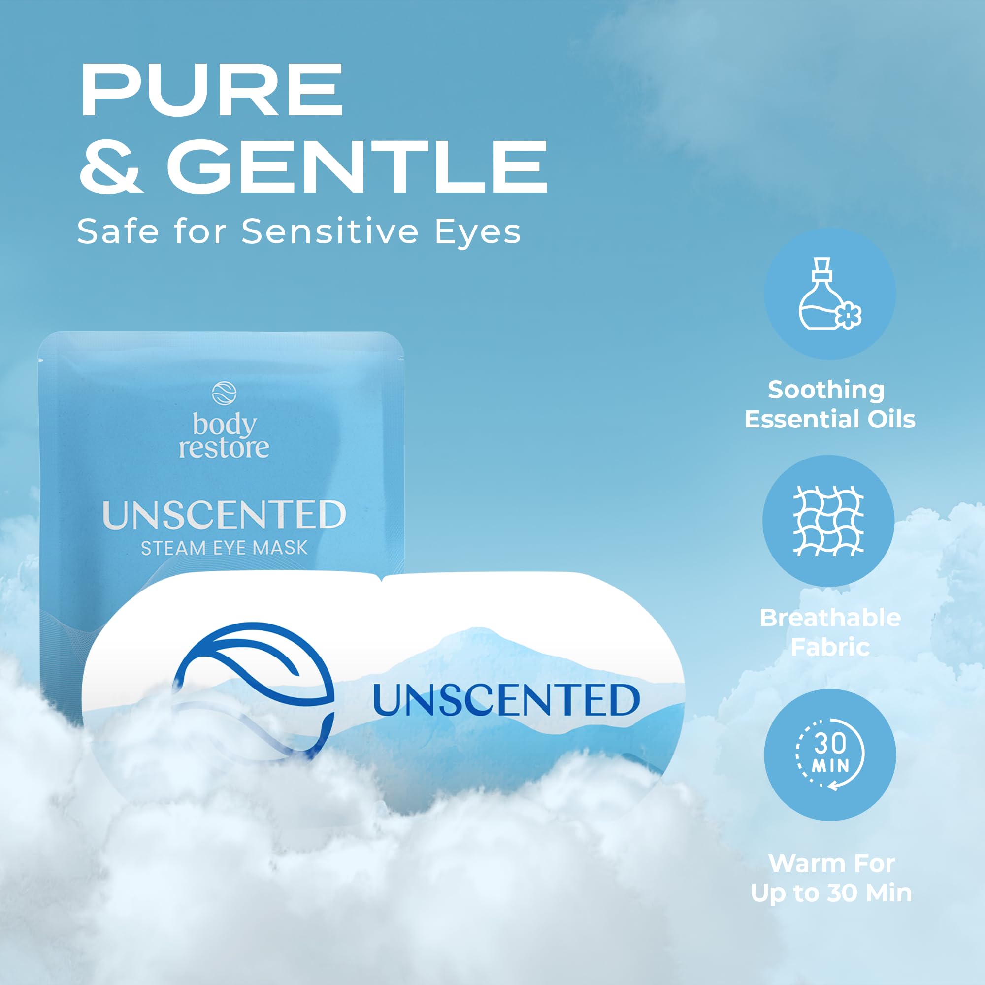 Body Restore uso en viaje para relajación ocular