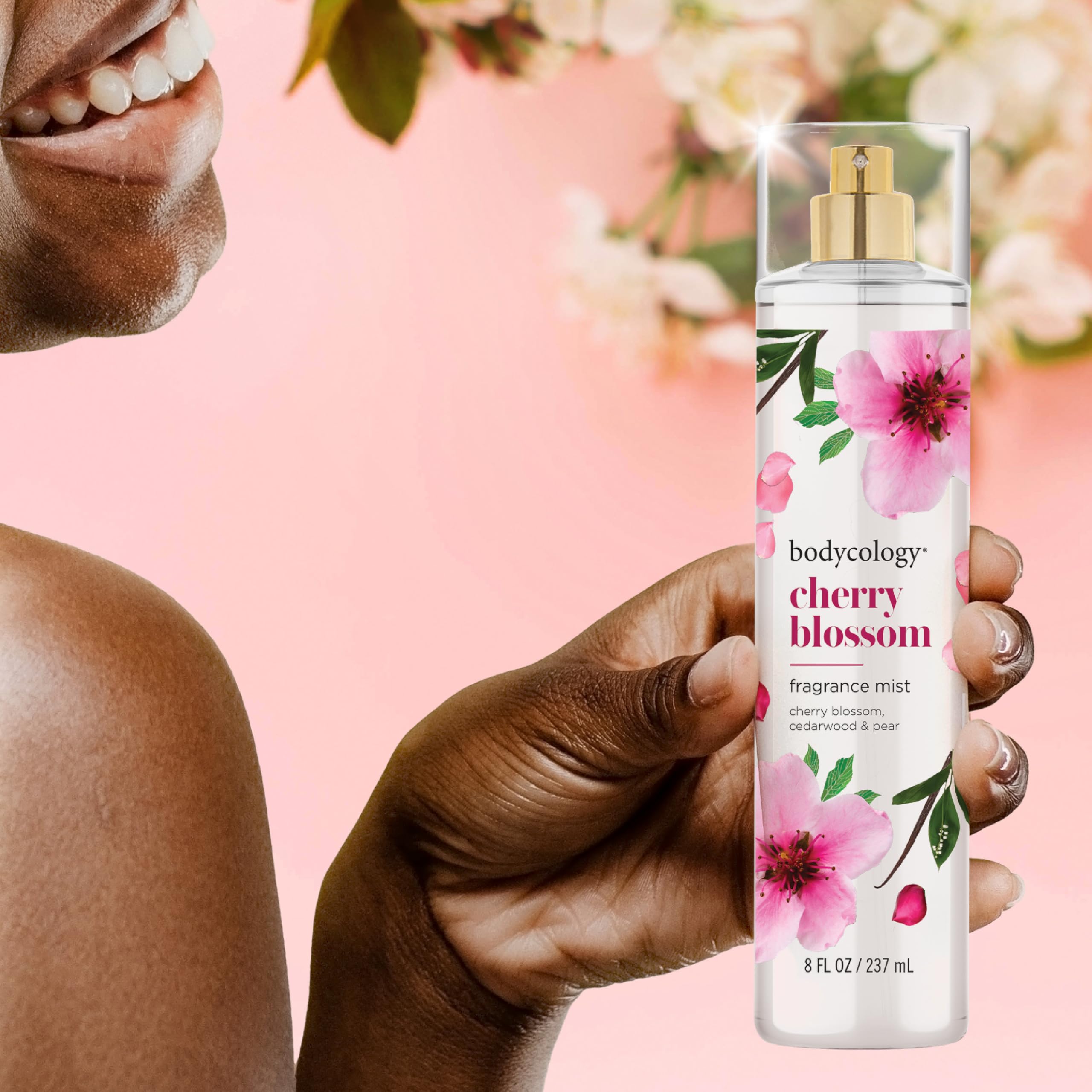 Bodycology Cherry Blossom 2-in-1 body wash and bubble bath for layering scent