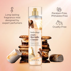 Bodycology Cozy Fireside S'more neck and shoulders mist for all-day freshness.