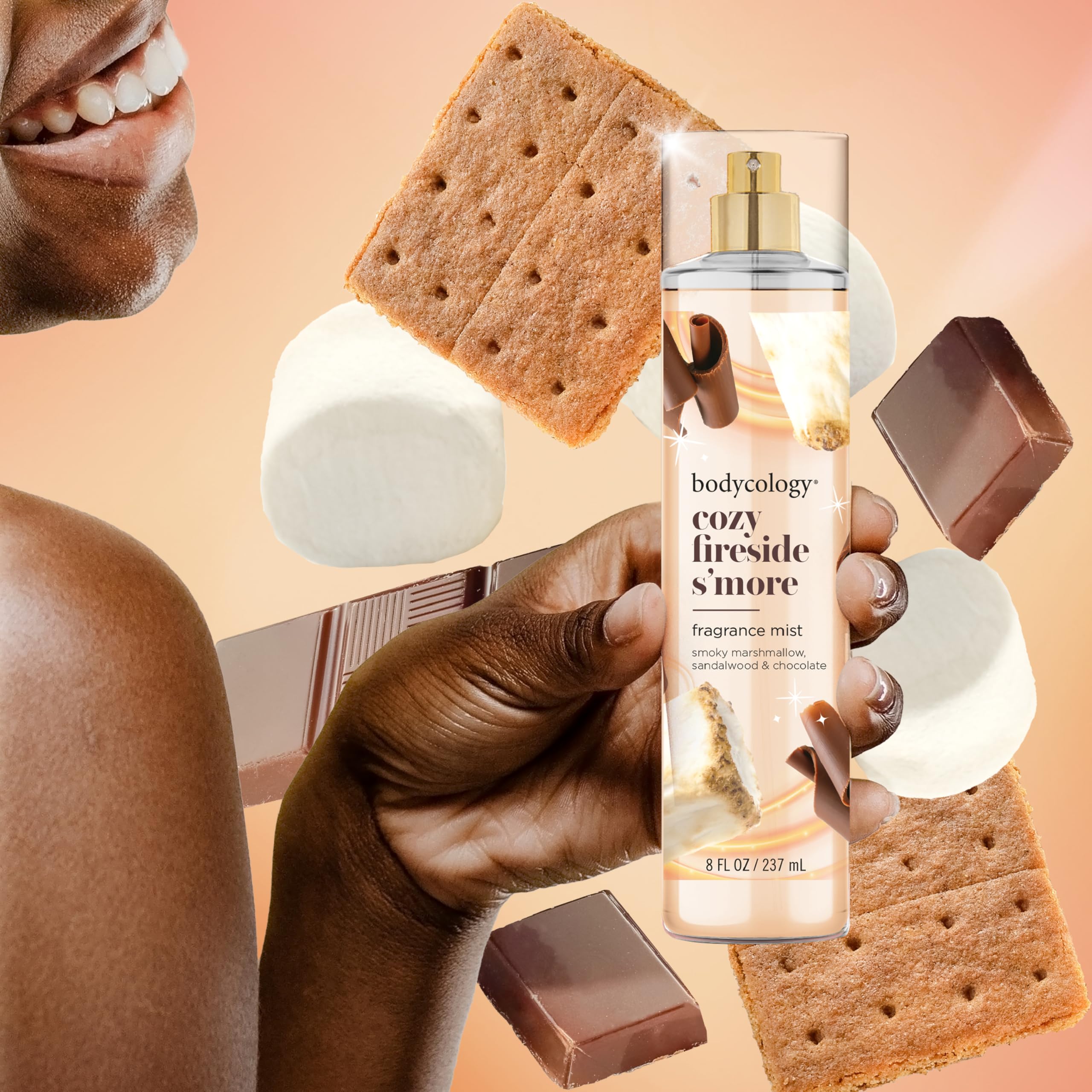 Bodycology Cozy Fireside S'more packaging highlights gift-ready design.