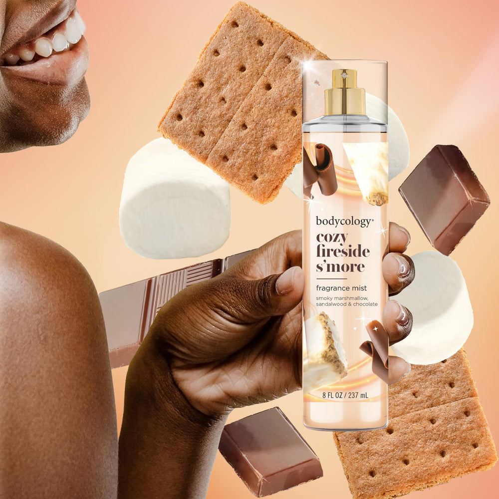 Bodycology Cozy Fireside S'more packaging highlights gift-ready design.