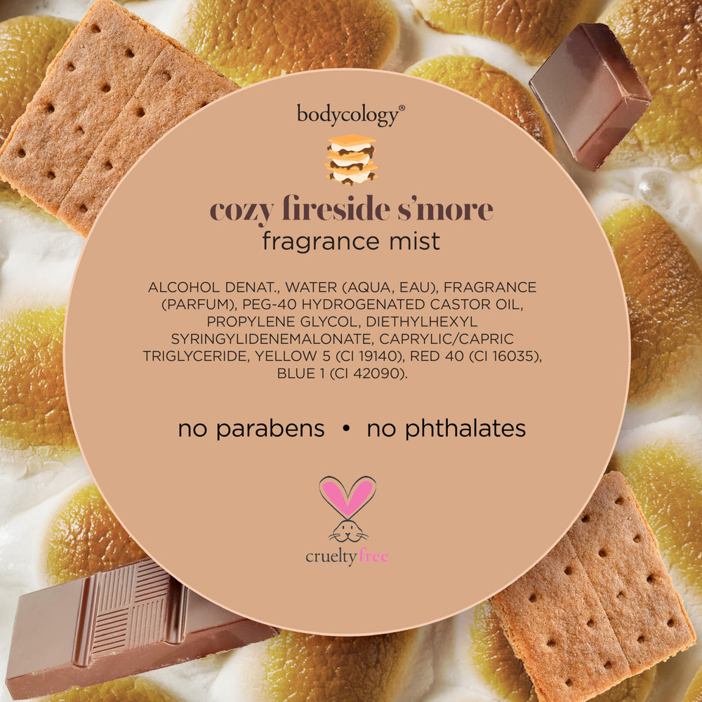 Bodycology Cozy Fireside S'more soft skin feel after application.
