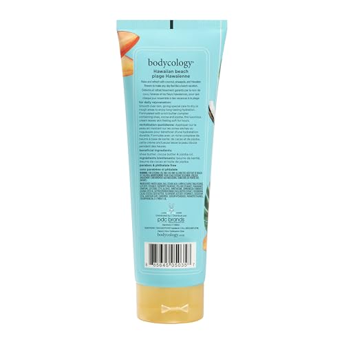 Bodycology Hawaiian Beach cream texture swirl showcases rich, fast-absorbing moisture.