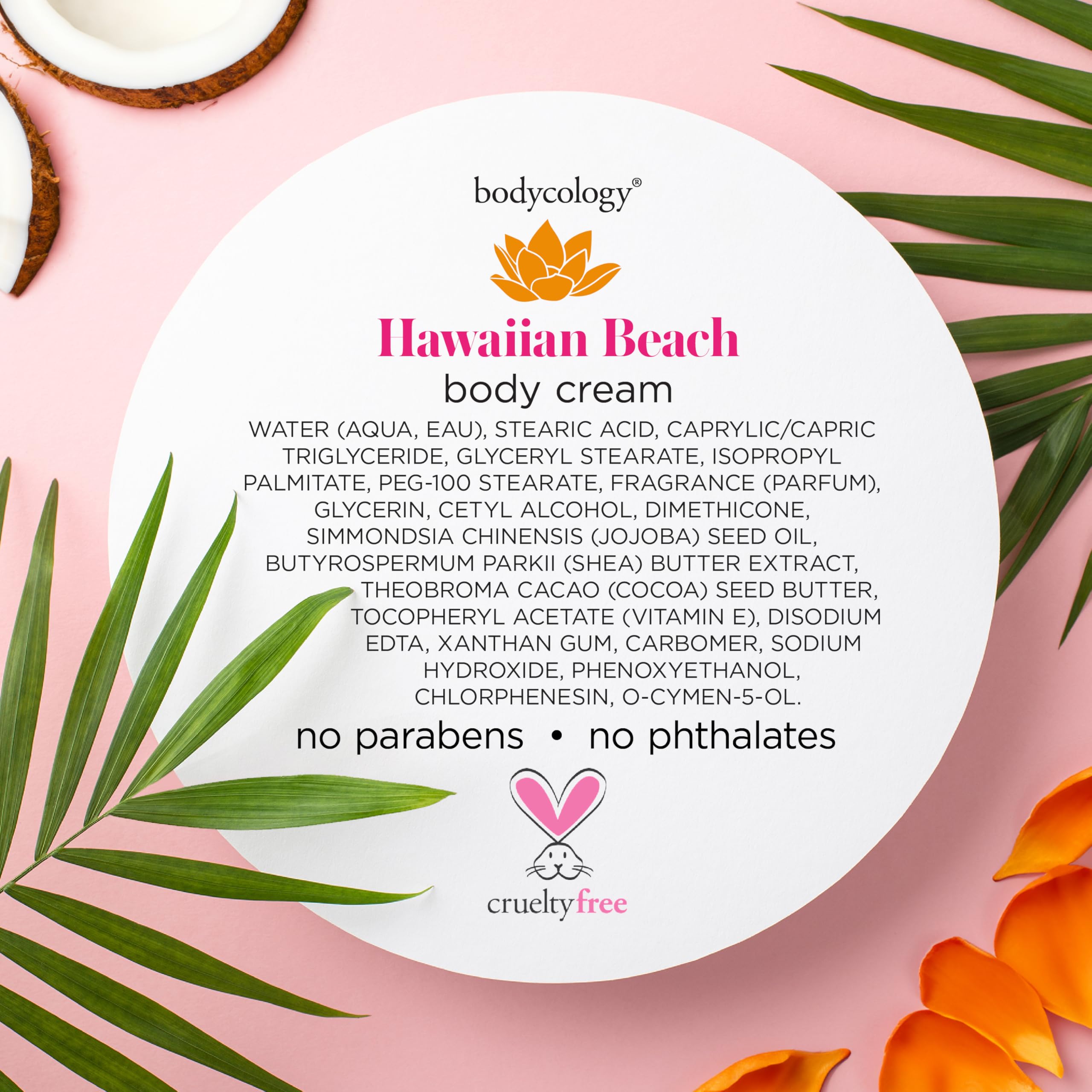 Lifestyle shot of Bodycology Hawaiian Beach evokes vacation-ready skincare ritual.