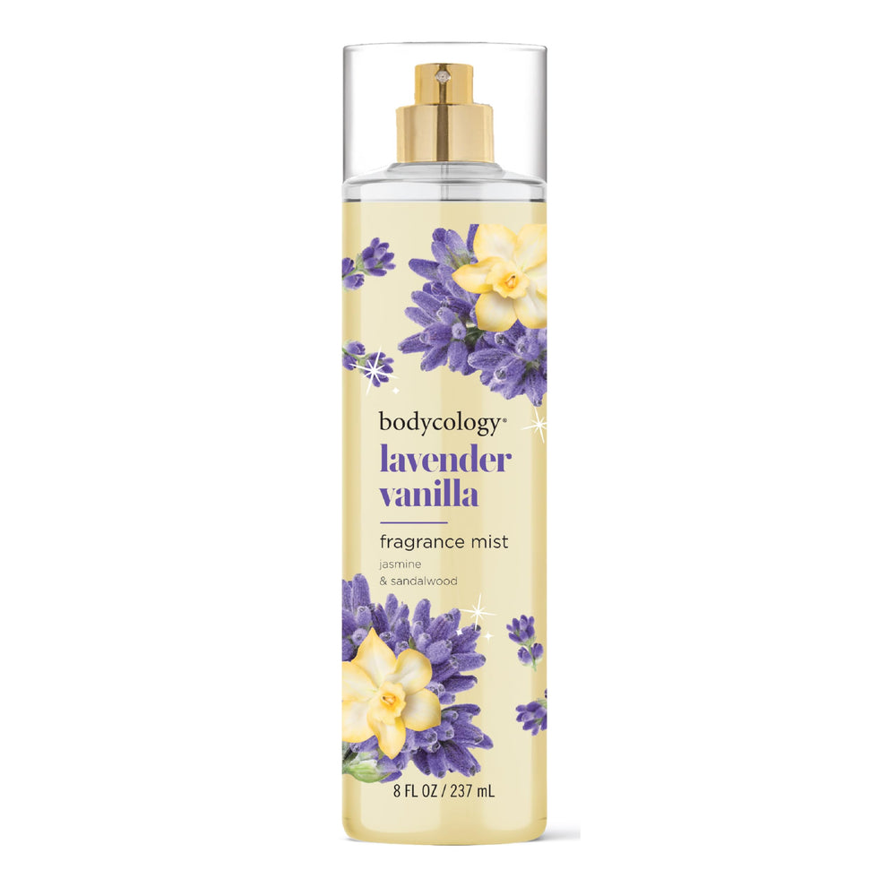 Bodycology Lavender Vanilla body mist bottle for daily wear