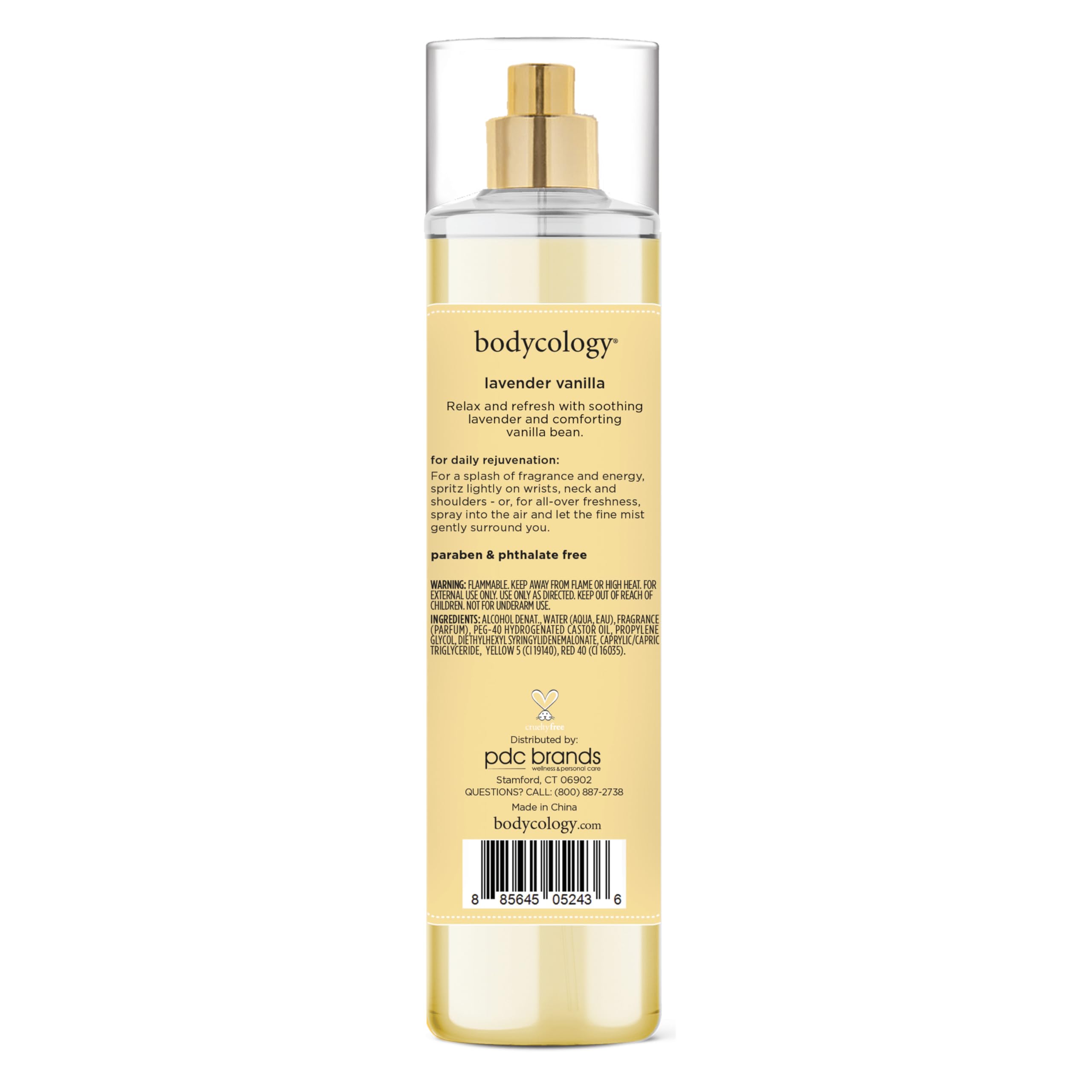 Display of Bodycology Lavender Vanilla products suggesting coordinated fragrance routine