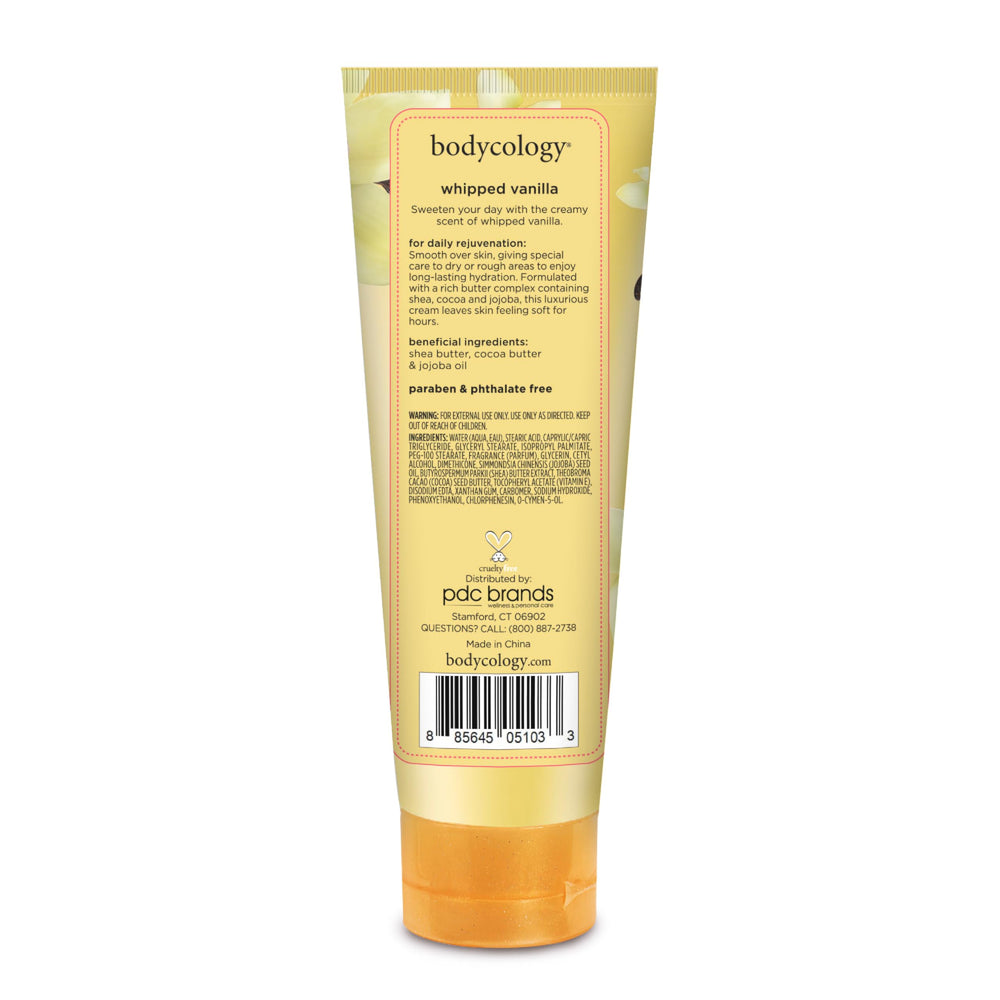 Bodycology 8 oz packaging showcased for home use