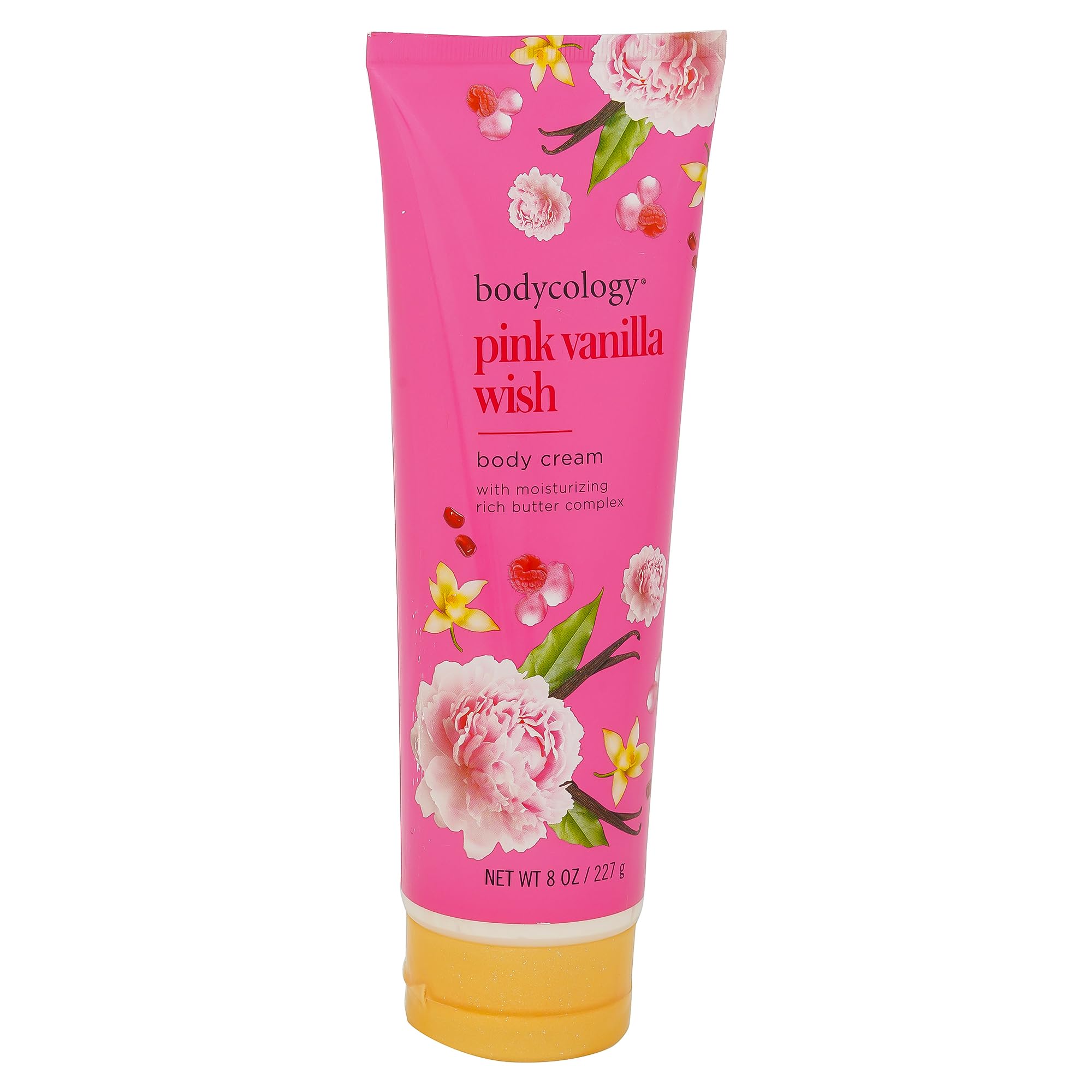 Bodycology Pink Vanilla Wish cream being applied for smooth, non-greasy skin.
