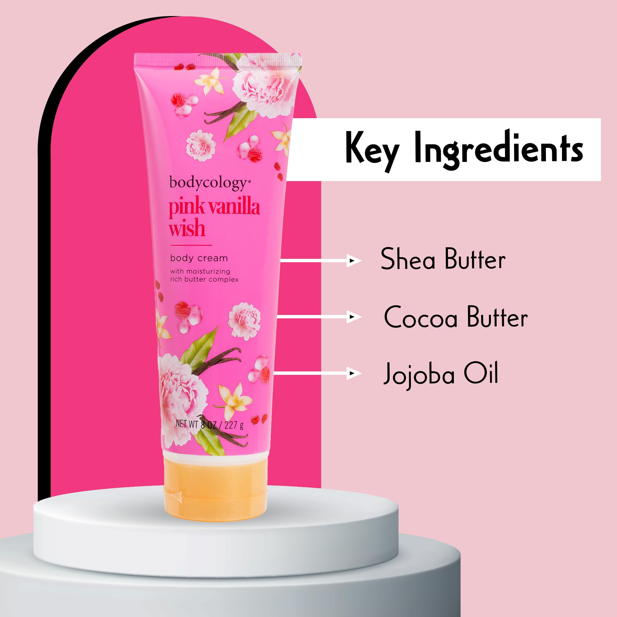 Bodycology Pink Vanilla Wish pairing with fragrance mist for layering.