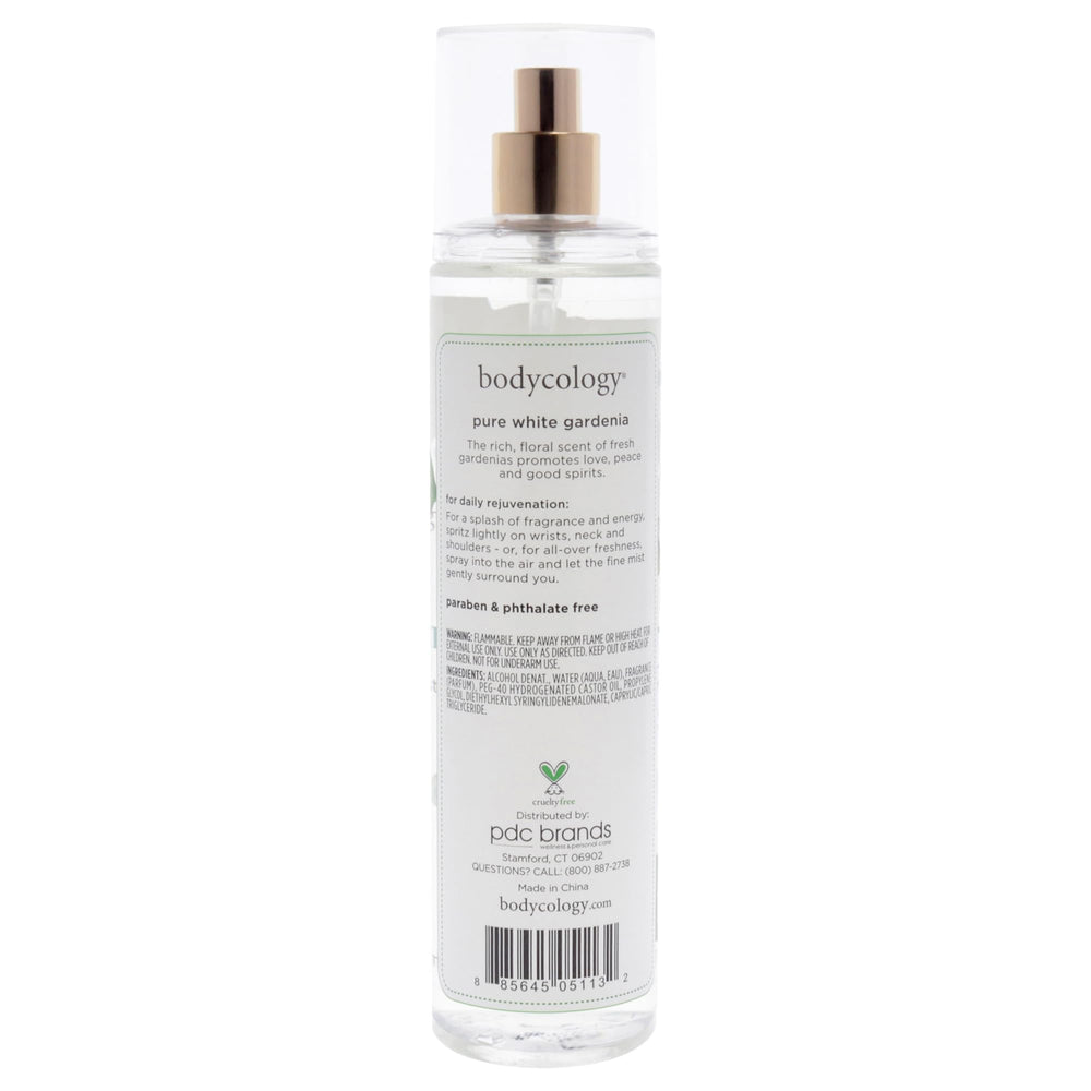 Bodycology Pure White Gardenia Mist spritz for easy, light fragrance diffusion.